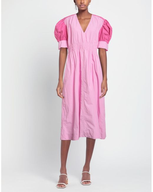 Ganni Pink Midi Dress