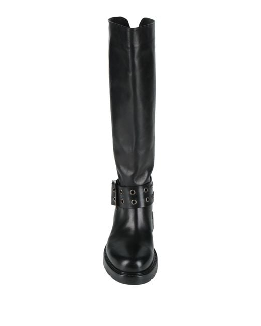 Vicenza Black Boot Leather