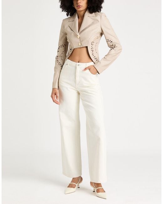 Babylon Natural Blazer Polyurethane, Viscose