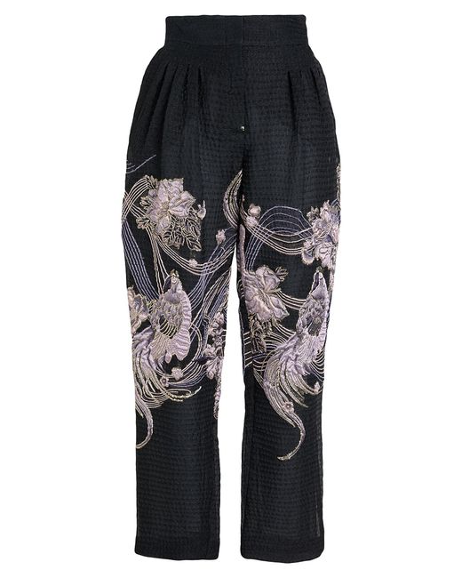 Alberta Ferretti Blue Pants Silk, Polyamide