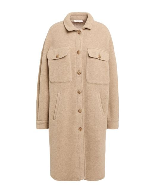 hinnominate Natural Coat Polyester, Virgin Wool