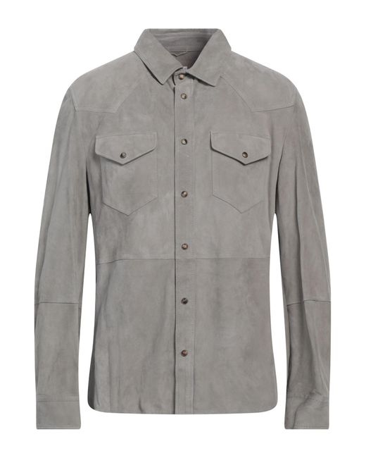 Brunello Cucinelli Gray Shirt for men