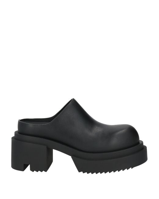 Rick Owens Black Mules & Clogs