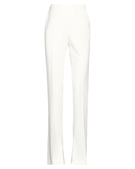 Genny White Pants Viscose, Polyamide, Elastane