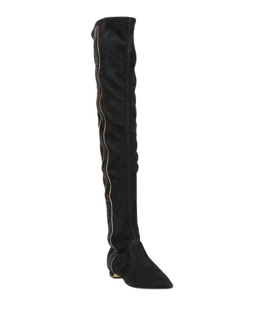 Rene Caovilla Black Boot Leather