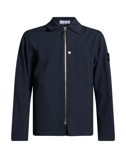 Stone Island Blue Jacket Polyester, Elastane for men