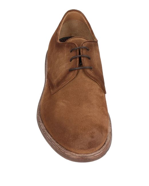 Corvari Brown Camel Lace-Up Shoes Leather for men