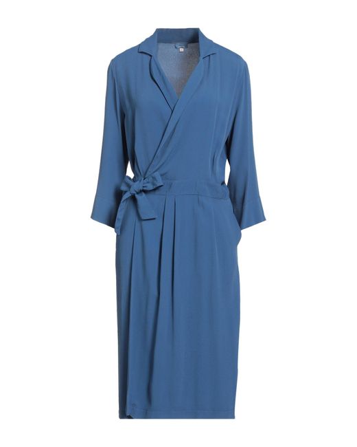 HER SHIRT HER DRESS Blue Midi Dress