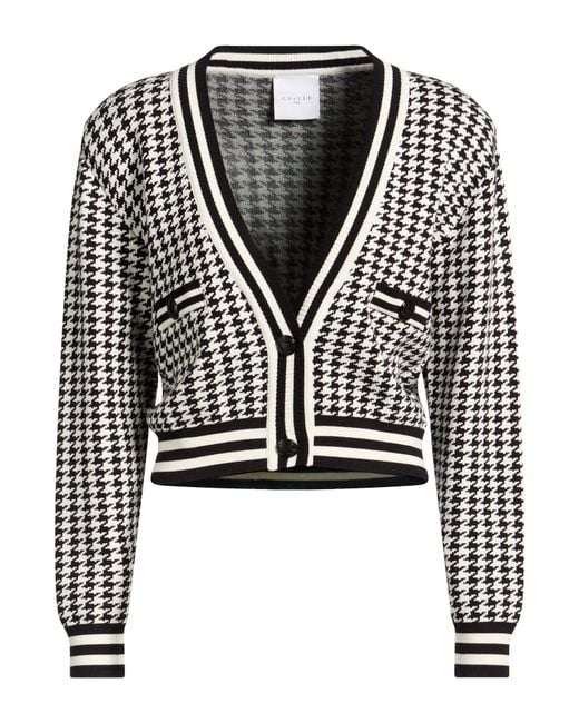 Gaelle Paris Black Cardigan Viscose, Acrylic, Elastane