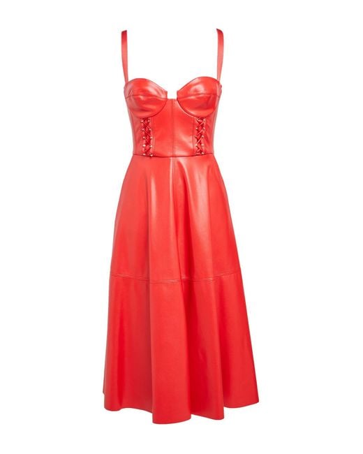 Elisabetta Franchi Red Midi-Kleid