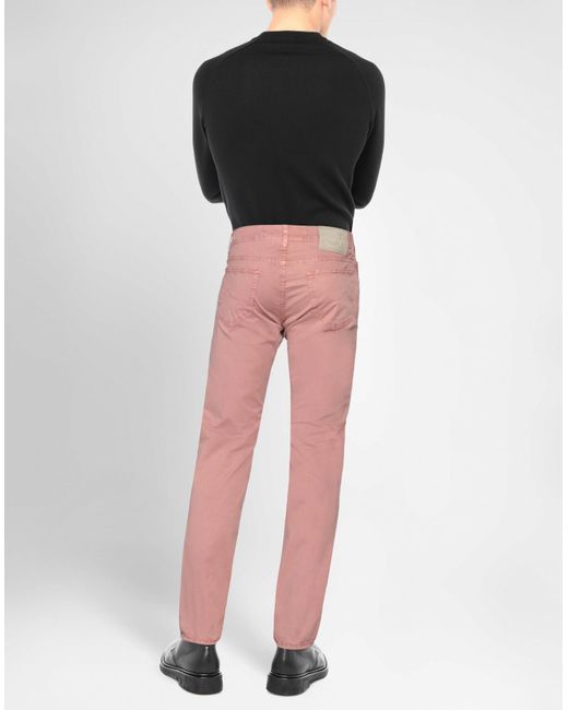 Jacob Coh?n Pink Pastel Pants Cotton, Elastane for men