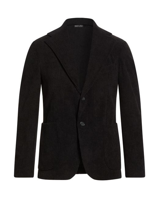Exte Black Blazer Cotton, Polyester for men