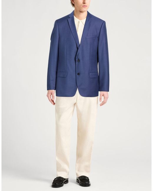 Boss Blue Blazer Virgin Wool for men