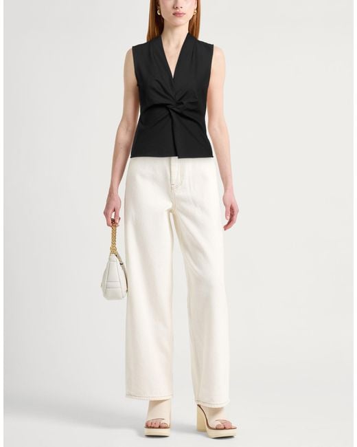 iBlues Black Top Polyester, Viscose, Elastane
