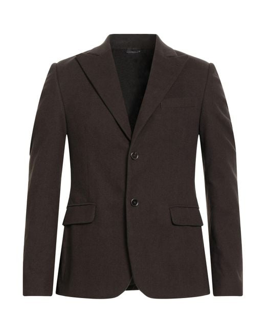 Daniele Alessandrini Black Blazer Cotton, Polyester, Viscose, Elastane for men