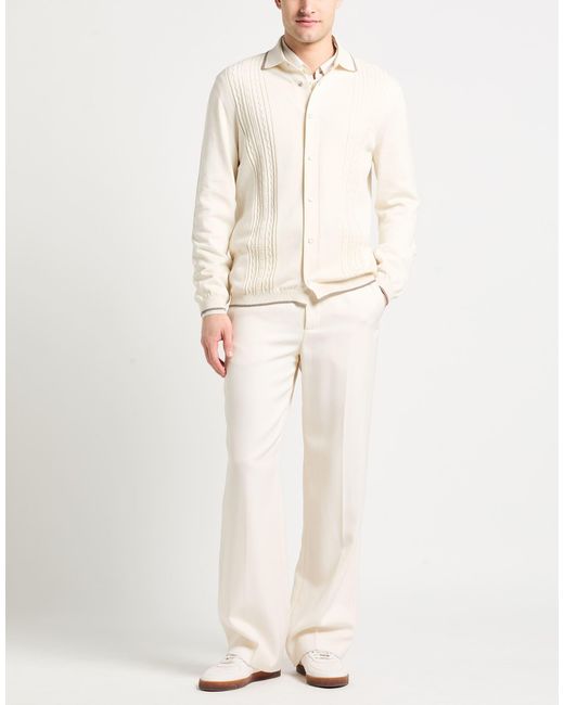 Brunello Cucinelli White Cardigan for men