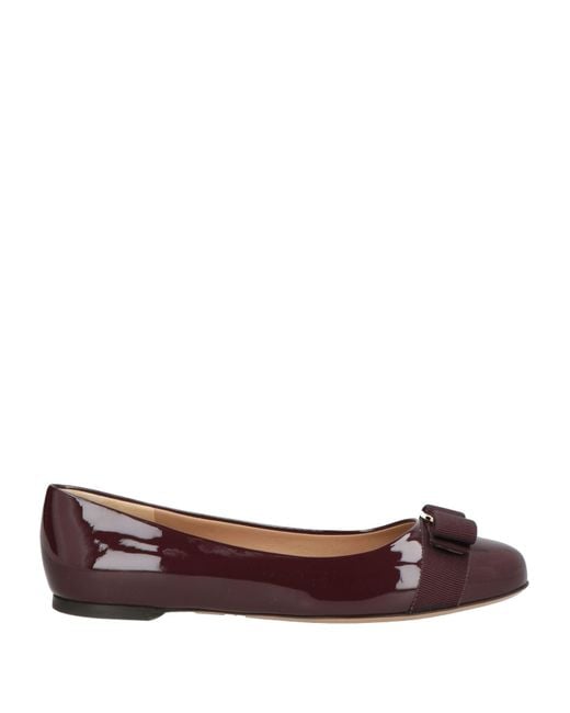 Ferragamo Brown Ballet Flats