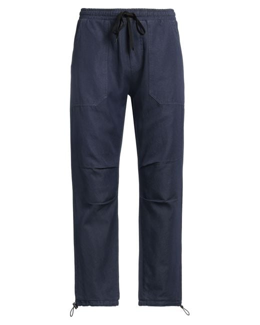 Ice Play Blue Pants Cotton, Linen for men