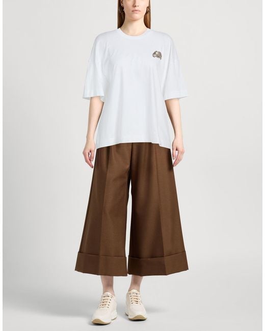 McQueen White T-Shirt Cotton, Metal, Glass