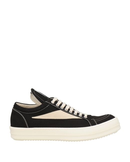 Rick Owens White Sneakers Textile Fibers for men