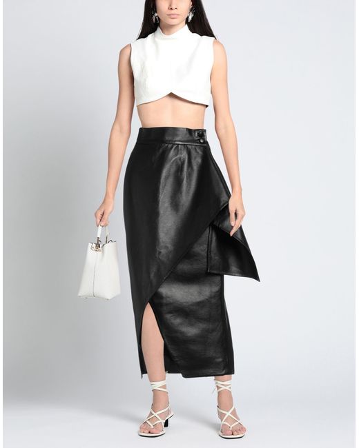 Matériel Black Midi Skirt