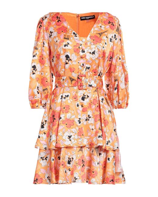 Karl Lagerfeld Orange Mini Dress
