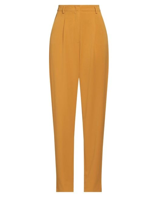 Liu Jo Orange Pants Polyester, Viscose, Elastane