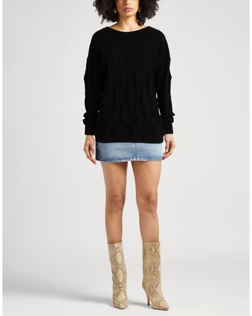 Alpha Studio Black Sweater Wool, Polyester