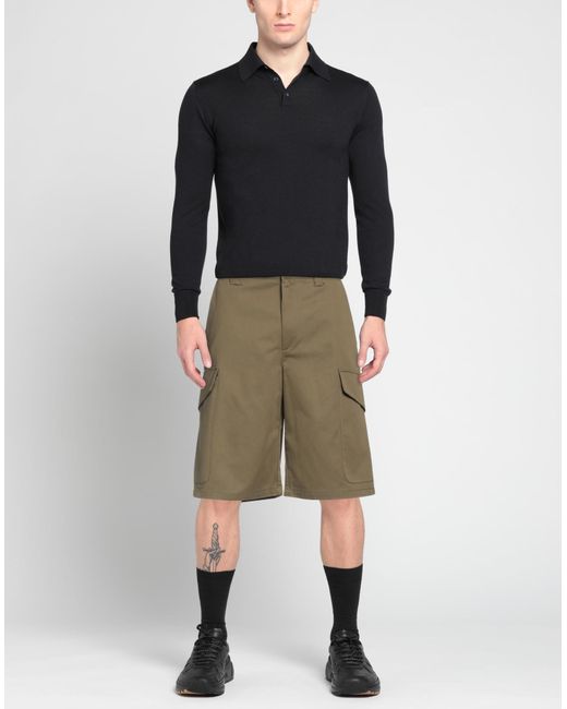 MSGM Green Shorts & Bermuda Shorts for men