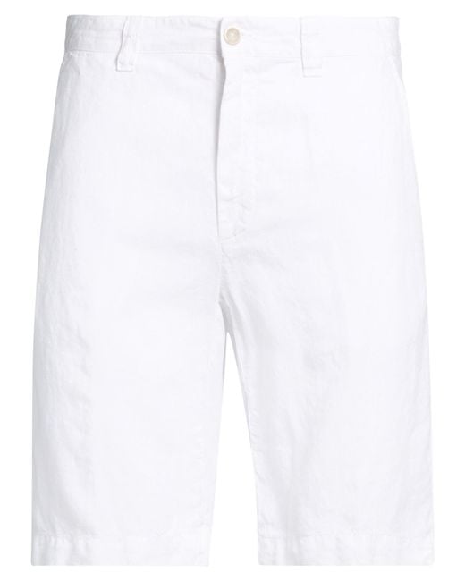 120% Lino White Shorts & Bermuda Shorts for men