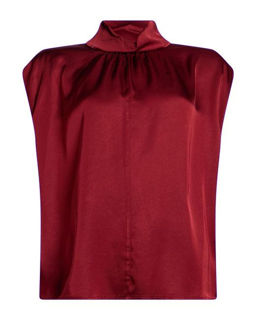 Manila Grace Red Burgundy Top Viscose