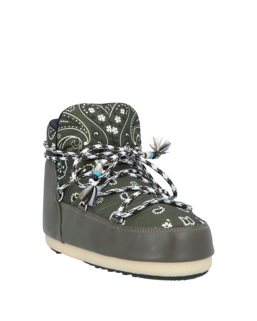 ALANUI X MOON BOOT Green Ankle Boots