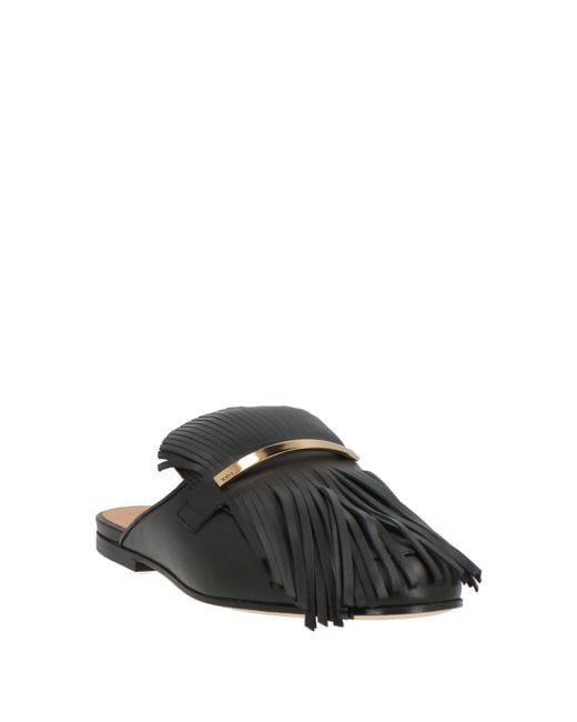 Tod's Black Mules & Clogs Leather