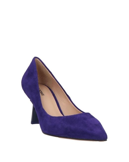 Lola Cruz Purple Bright Pumps Leather