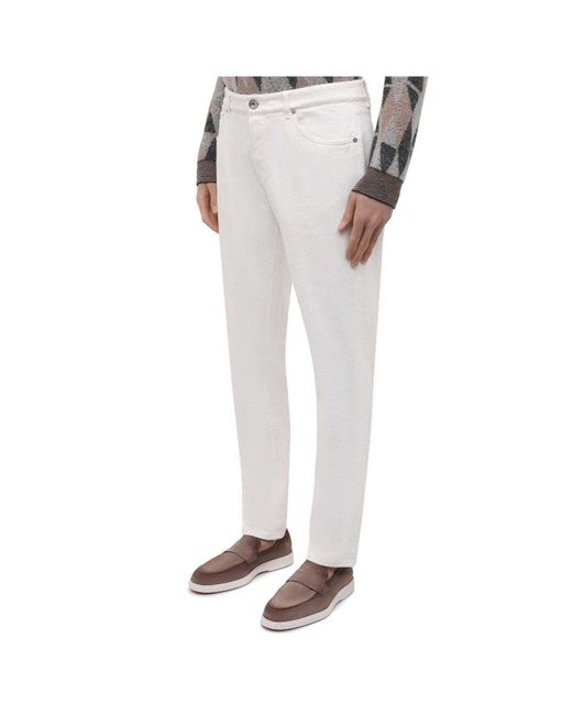 Pantalon en jean Brunello Cucinelli pour homme en coloris White