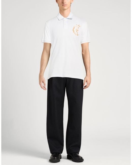 Just Cavalli White Polo Shirt Cotton for men