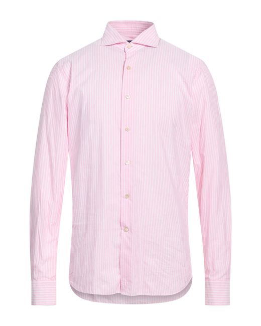 Alessandro Gherardi Pink Shirt Cotton, Linen for men