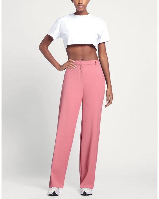 Max Mara Pink Pants Virgin Wool