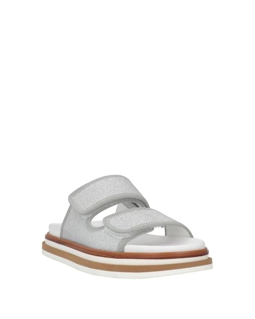 Hogan White Sandals