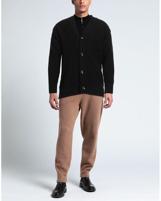 The Amhante Black Cardigan Wool, Polyamide for men
