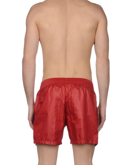 Dior Swimming Trunks in Red for Men | Lyst