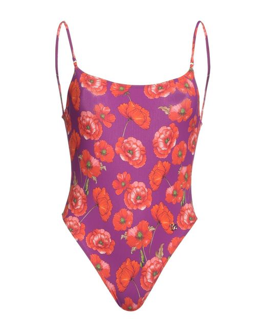 Dolce & Gabbana Red One-piece Swimsuit