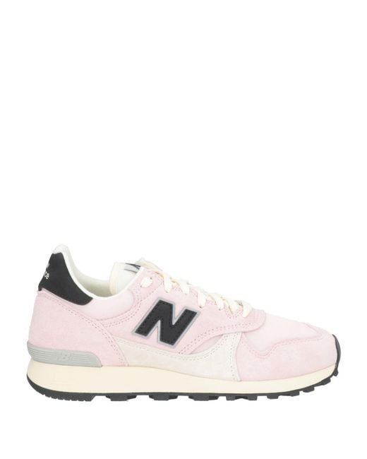 New Balance White 475P Sneakers Leather, Textile Fibers
