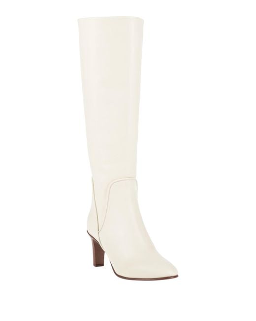 Chloé White Cream Boot Leather