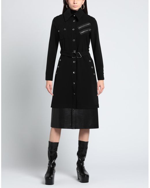 Boutique Moschino Black Overcoat & Trench Coat