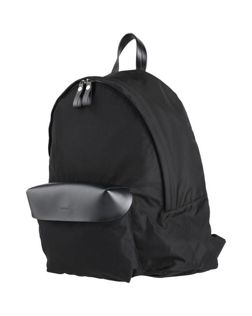 Jil Sander Black Backpack Textile Fibers, Calfskin for men