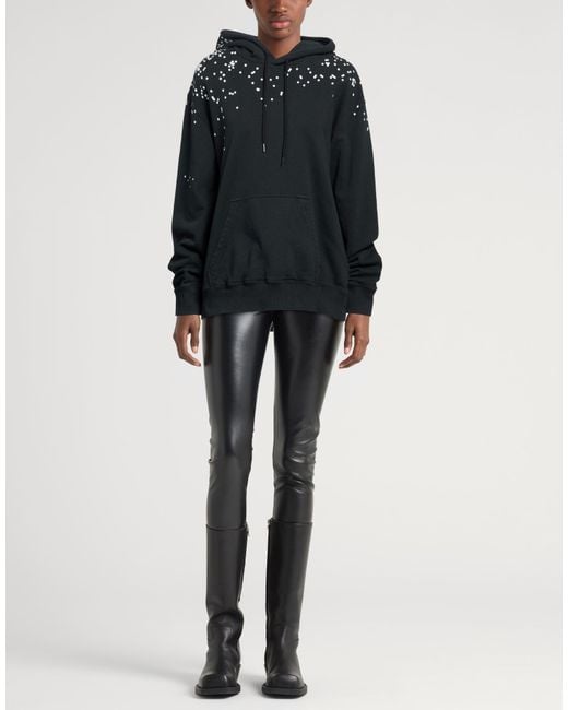 MM6 by Maison Margiela Black Sweatshirt Cotton