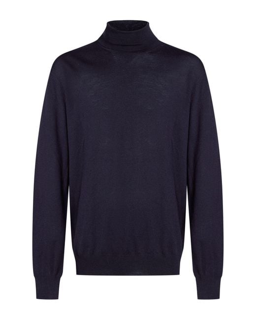 Lardini Blue Turtleneck for men