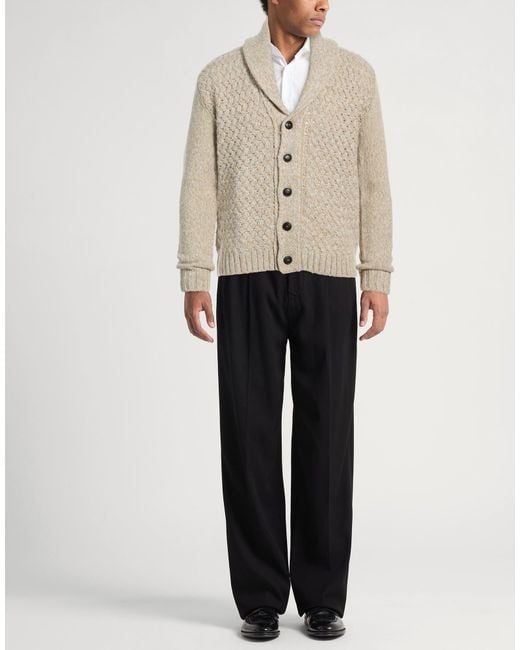 Fedeli Natural Cardigan Alpaca Wool, Virgin Wool for men