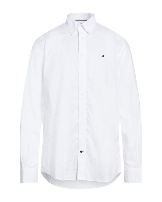 Tommy Hilfiger White Shirt Cotton for men